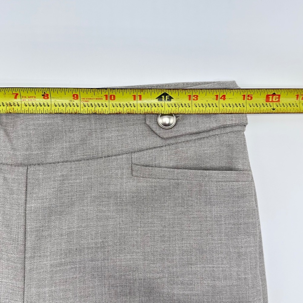Chico's Gray Wide Leg Trouser Pants Silver Button Tab Size 00R US 2R 570380988 - Picture 8 of 10
